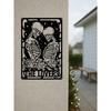 Gothic Skull Wall Decor Metal Art Punk Home Decor Steel Hanging Sign Indoor Outdoor Halloween Gift