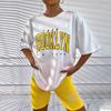 Dame 2-delt sportsantrekk Kortermet topp og shortssett Uformelt sommer treningsdress