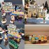 Christmas Tree Christmas Villa Colorful Christmas Village Street Scene Garden Decoration