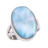 Natural Republic Larimar Gemstone 925 Solid Sterling Silver Gift Ring S.6 W4e30