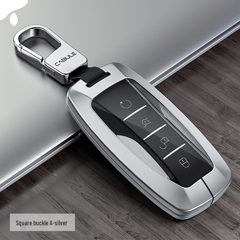 BYD Aluminum Alloy Car Key Case for Qin Pro, Song Pro, Tang, and Han – Creative Metal Shell Cover
