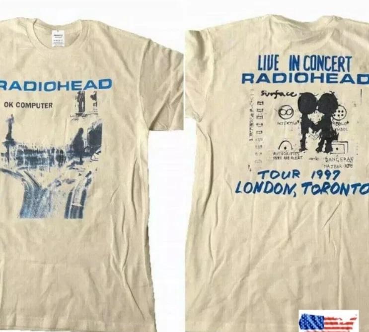 Radiohead Ok Computer Альбомы 90-х Графическая Песочная Футболка 3XL