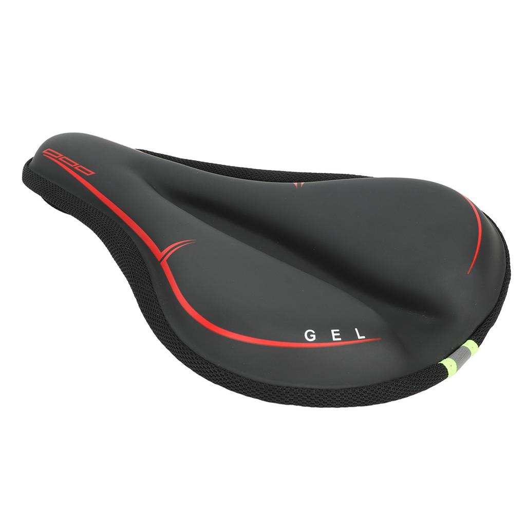 Narrow Bike Seat Cushion Thicken Silicone Breathable Soft Bike Seat Cover with Reflective Warning