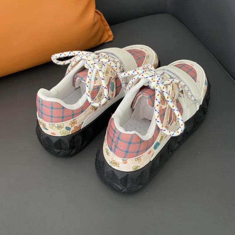Thick Soled Women's Shoes Trend Niche Board Shoes Ugly Cute Versatile Women's Vulcanized Shoes Zapatillas De Deporte Sneakers
