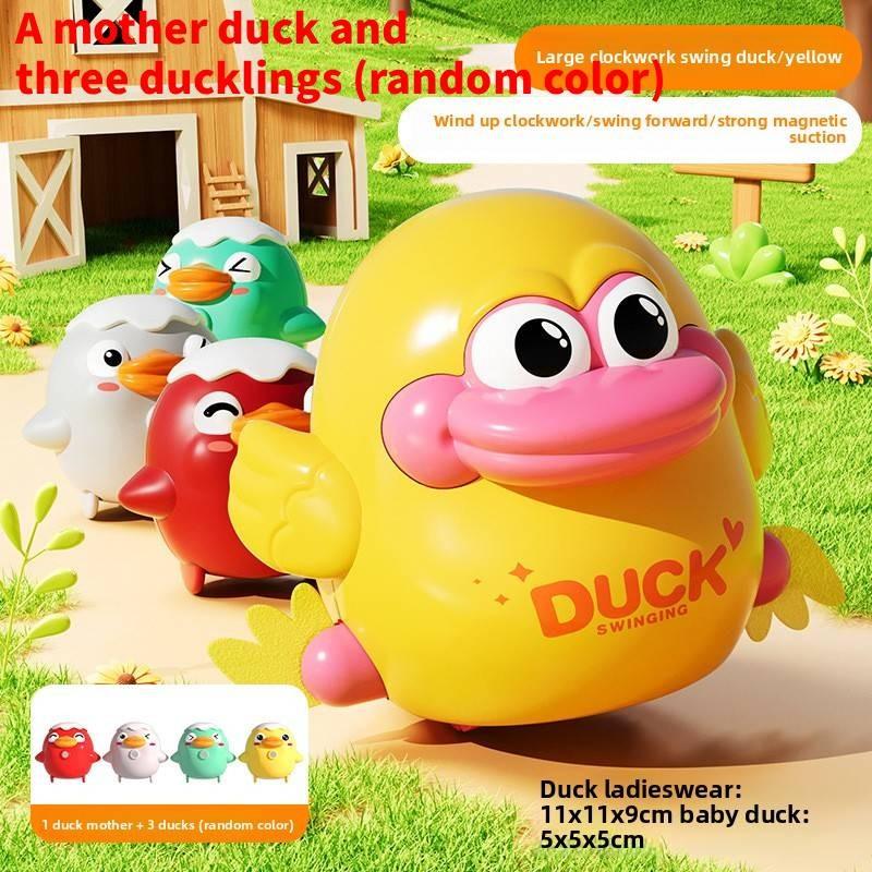 Baby Toy Mechanical Wind Up Duck With Magnet Sway For Toddler Gift And Educational Play