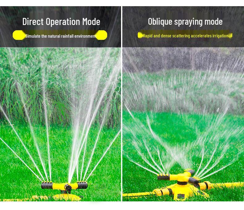 360° Rotating Sprinkler Head: Nursery & Garden Irrigation Three-Prong PVC Water Pipe Set