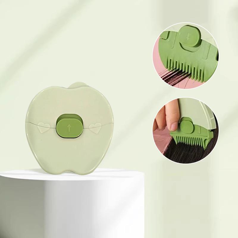 

Расческа 2 в 1 для стрижки и укладки детских волос, для подравнивания челки и секущихся кончиков, триммер для челки, ручная портативная детская машинка для стрижки волос зелёный