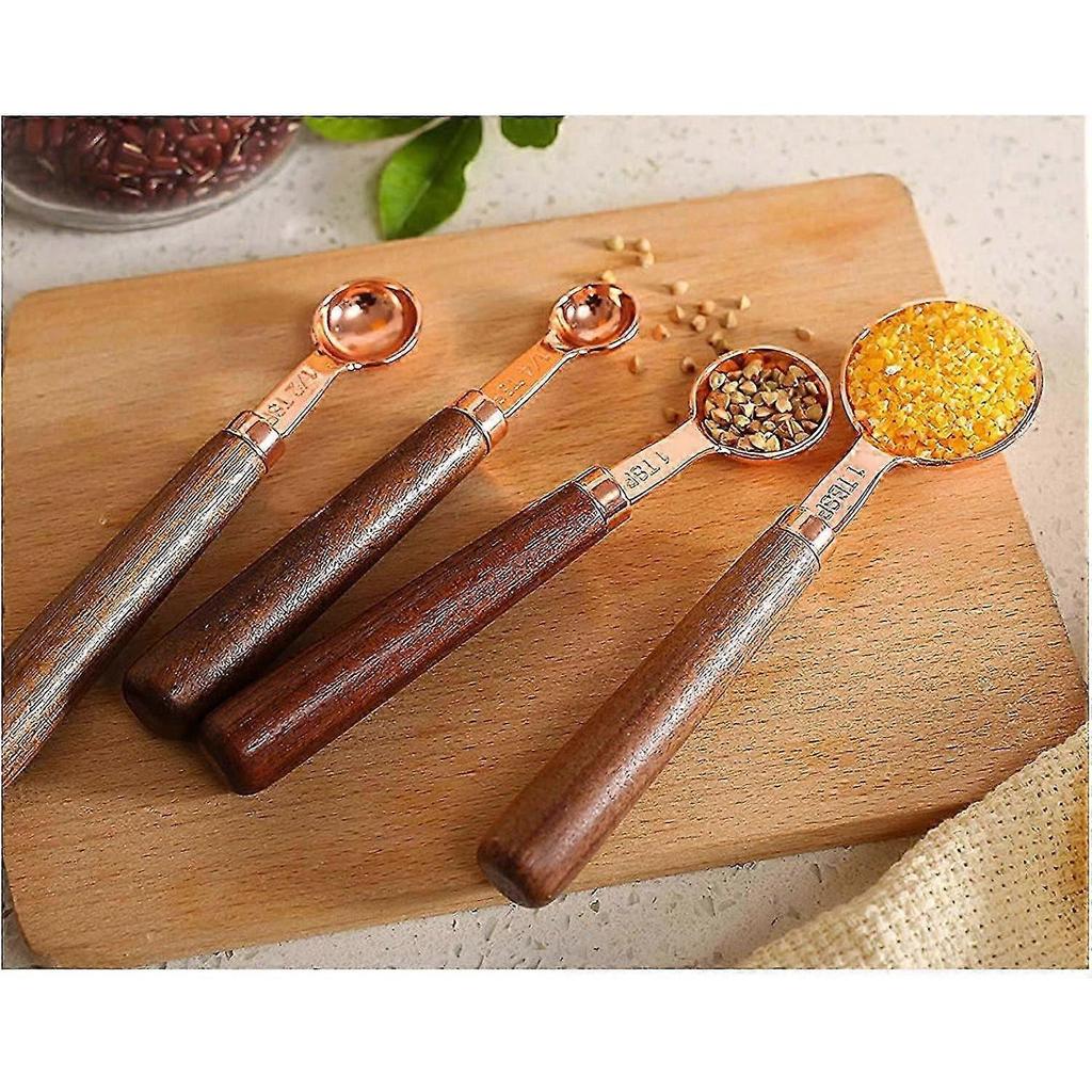 Measuring Spoons Stainless Steel Set of 4 - Rose Gold