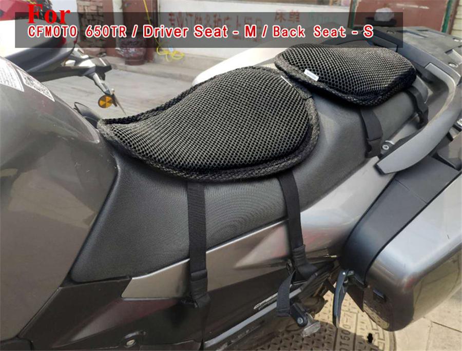 M Size 3 Layers Motorcycle 3D Mesh Cushion PVC Anti-Skid Net Fabric Seat Cover