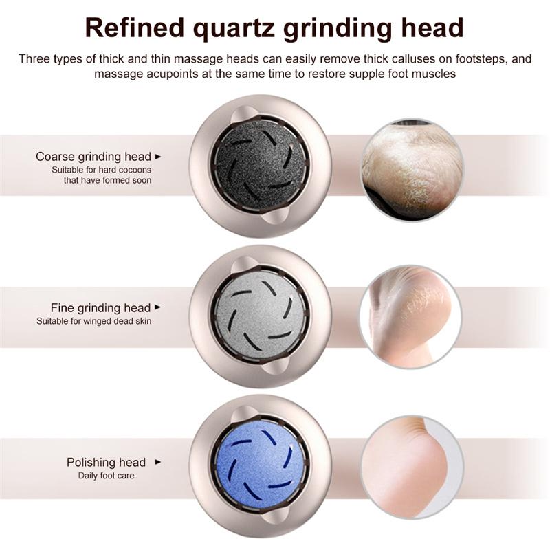 Elektrische Fuß Grinder Adsorption Fuß Pediküre Abgestorbene Haut Kallus Entferner Fuß Pflege Rissige Harte Feilen Reinigung Pediküre Werkzeuge