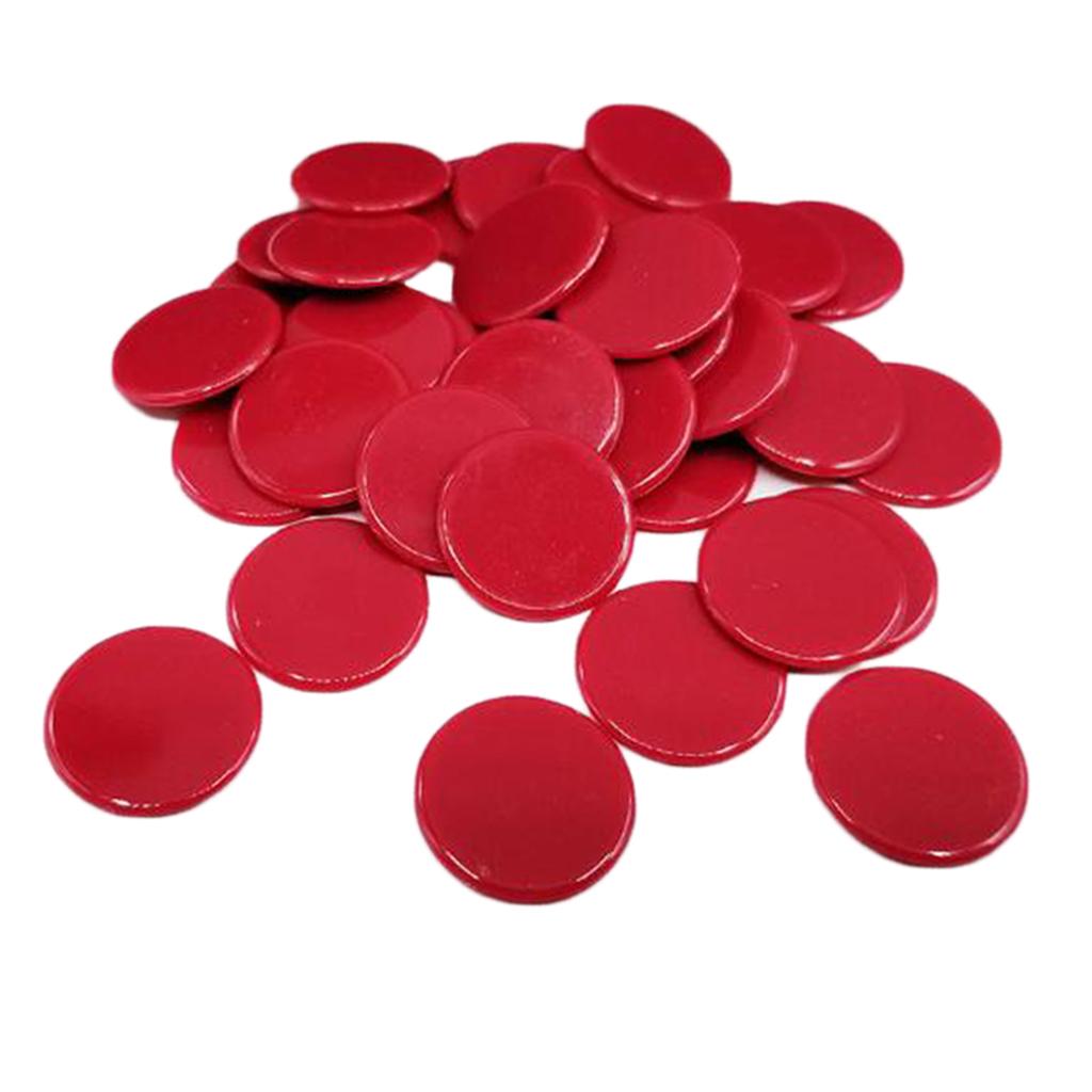 Poker Tokens 100pcs Smooth Plastic Chips Premium Coin Set for Casino Night Poker and Board Games