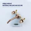 Brushed Rose Gold Basin Faucet 100% Solid Brass Sink Faucet  Wall Mounted Brushed Gold  Basin Mixer Hot And Cold Bathroom Tap