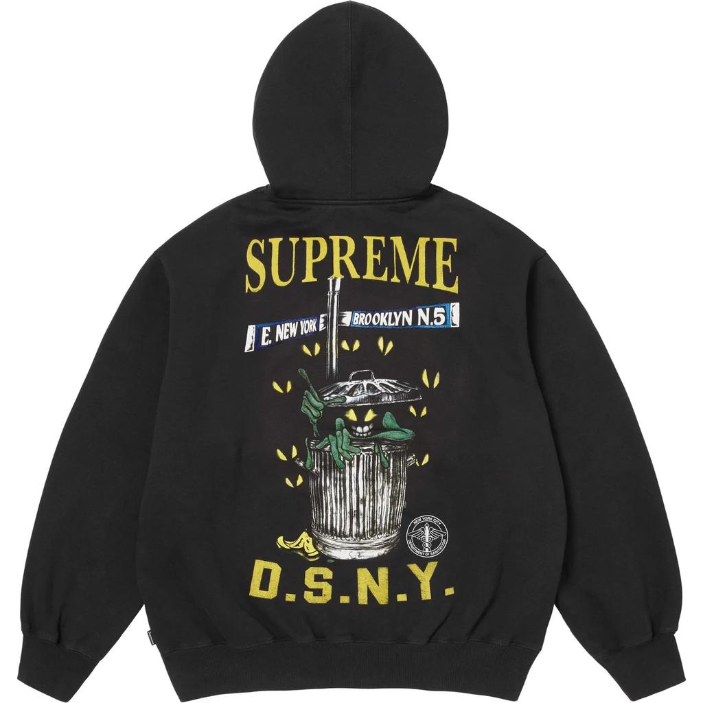 Supreme x DSNY Zip Up Hooded Sweatshirt Black