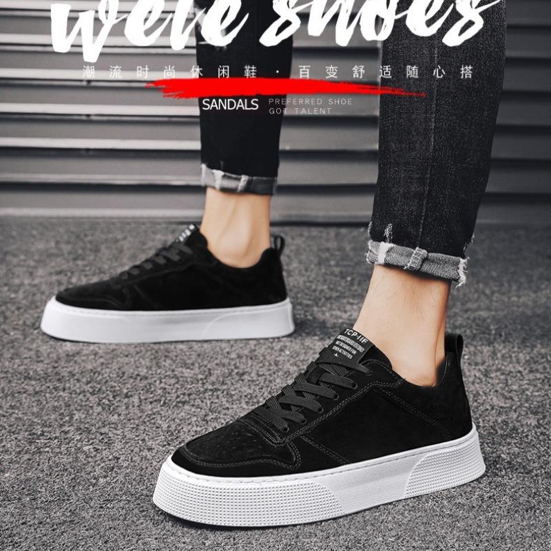 Fashion Men's Leather Casual Shoes Loafers 2025 Spring New Comfortable Skatebaord Shoes Flat Shoe Versatile Man Sneakers Tenis Masculino