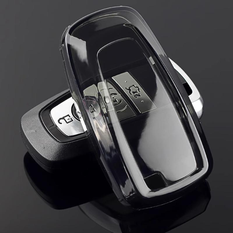 Transparent TPU Car Remote Key Case for Ford Fusion Mustang Kuga Ecosport Explorer F-150 F-250 F-350 F-450 F-550 Raptor F150 Fob