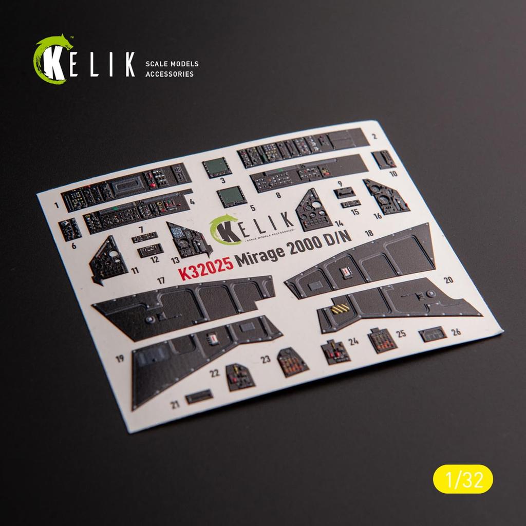 Reskit Mirage Interior 3D Decal Kitty Plastic Model Decal RSKK32025 1/32 2000D/N (for Hawk) (Airplane)