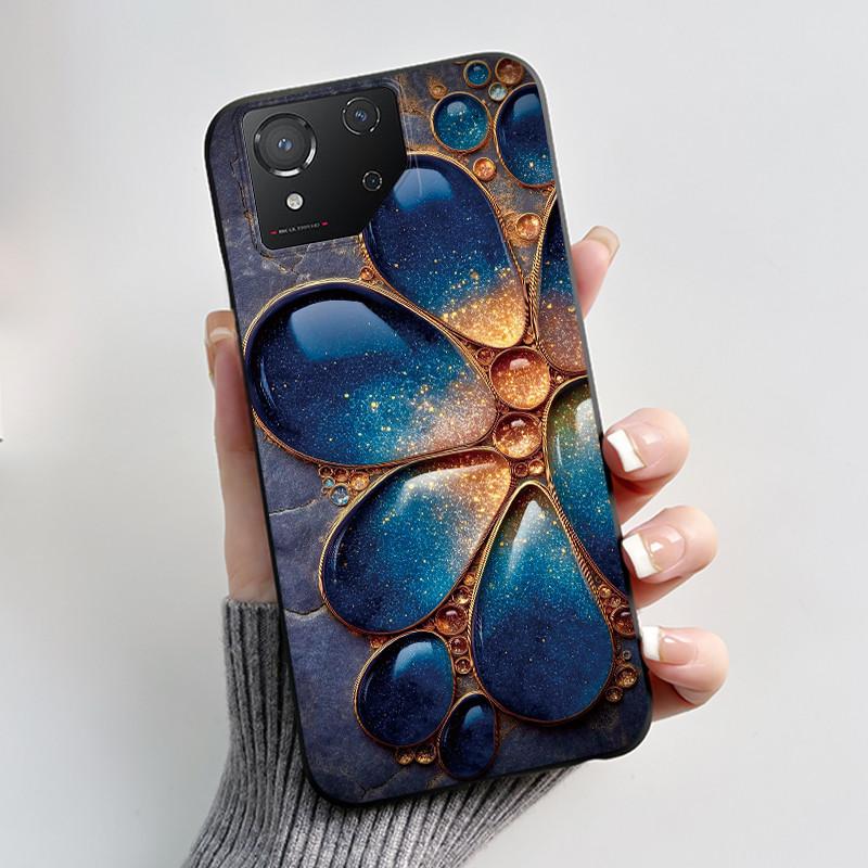 Casing For Asus ROG Phone 8 Phone8 ROG8 Pro Case Luxury Dragon Cute Cool Boys Girls Slim Black Matte Soft TPU Back Protect Cover
