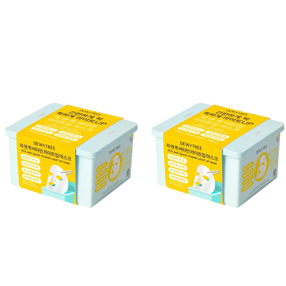 DEWYTREE Pick And Quick Mask 30 Sheets 1+1 Vita Light-Up Mask 1+1