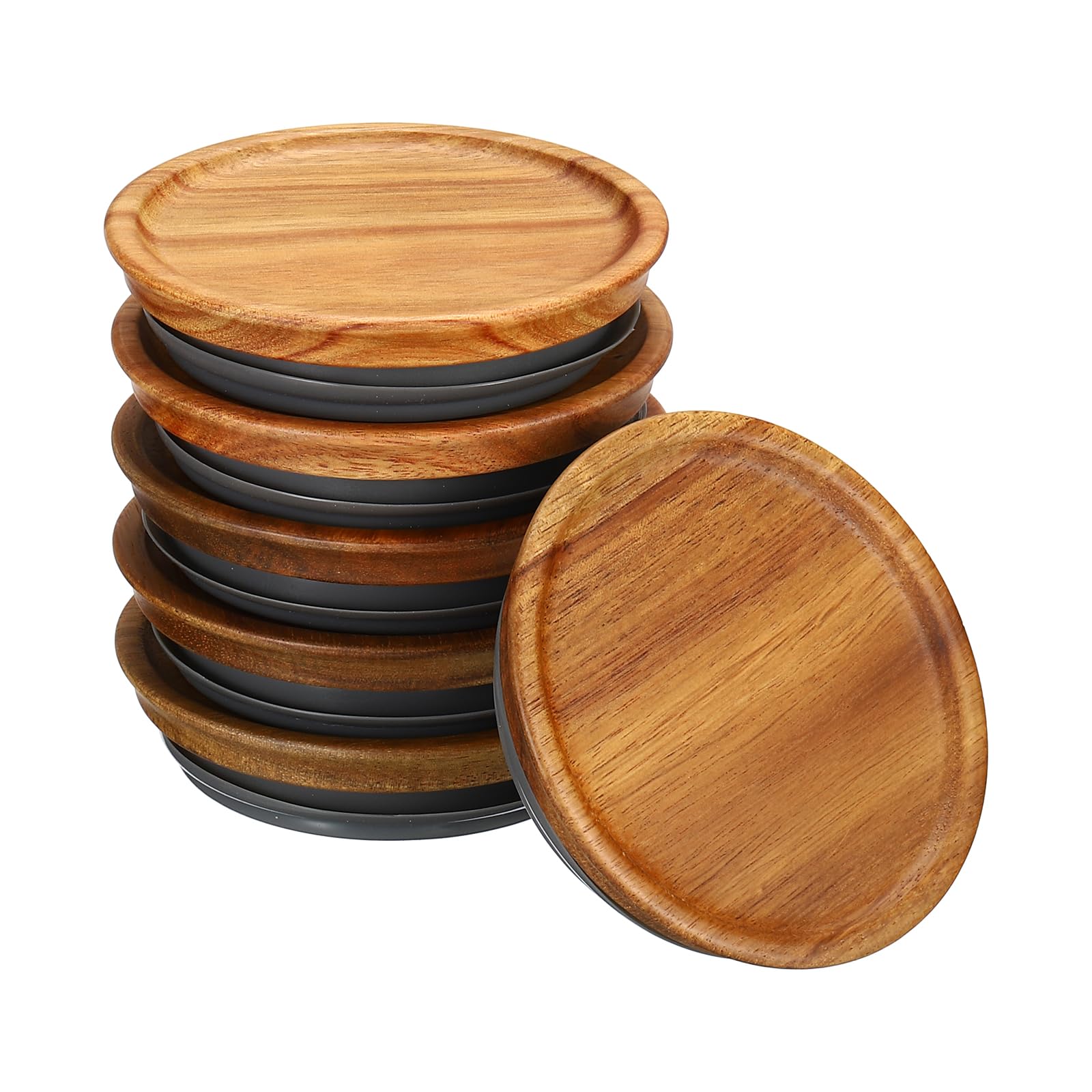 

PATIKIL Wide Mouth Mason Jar Lids Wooden Storage Canning Jar Lids Ball Jars Bamboo Wood Lids with Airtight Silicone Seal Ball Wooden Lid for Mason