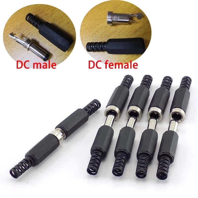 10 pairs/5Pair DC Power Plug 5.5x2.1mm Socket Welding Connector Male/Female Electrical Sockett