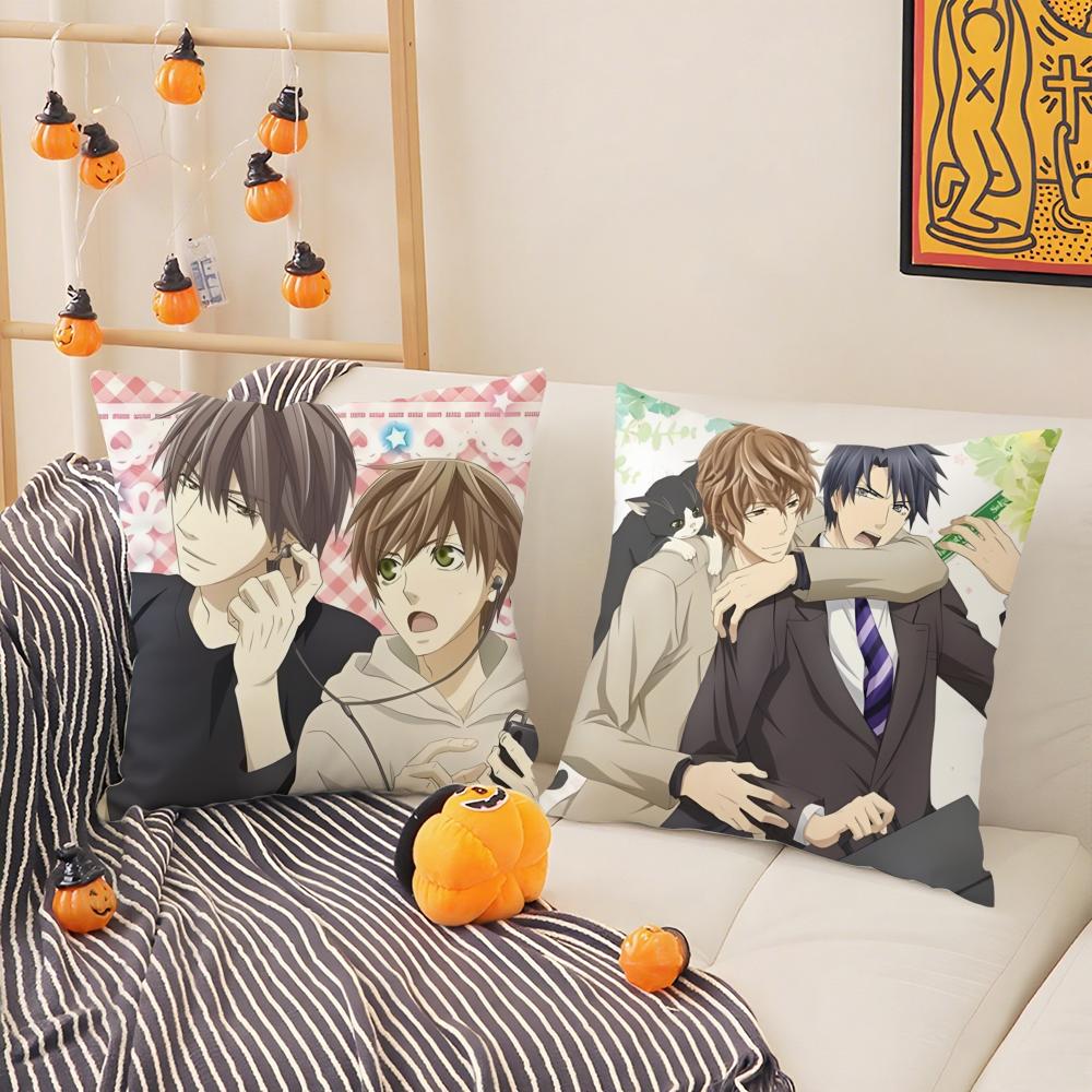 Comic Anime Pc-Sekai-Ichi Hatsukois 1 Pillow Case Natural Linen Pillow Case Double-Sided Decor Sofa Pillowcase Home Decor