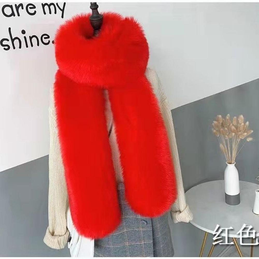 Verdickter langer Schal Nackenschutz Am einfachsten für Matchheattech Imitation Waschbärfell Schal Mode Schal