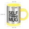 400ml Stainless Steel Electric Automatic Mixing Coffee Cup Self Stirring MugYellow 400ml