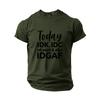 Men's Neck Short Sleeve Funny Graphic Print T-Shirt for Everyday Wear