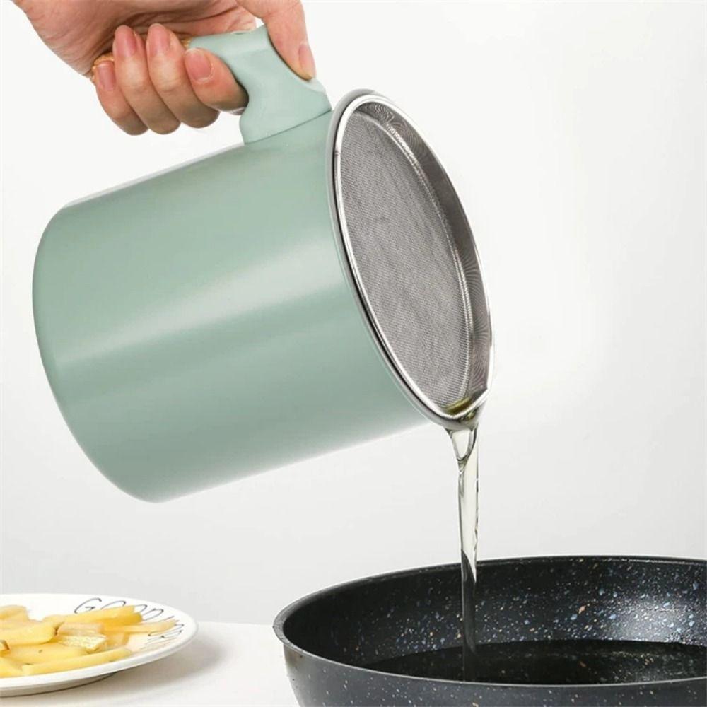 BPA-Free Bacon Grease Container Anti-Leakage Grease Separator Oil Filter Pot  Grease Storage