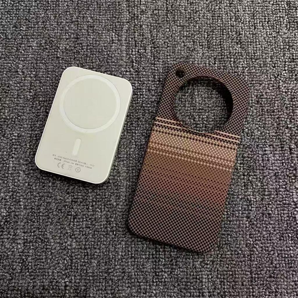 Applicable To Huawei Mate11PRO Mobile Phone Case Carbon Fiber Pattern Magnetic Suction Magic1 Kevlar Anti-drop P11 Protective Case