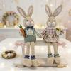 Long-Legged Sitting Bunny Plush Rustic Style Easter Decoration Items  Party Decoration
