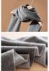 Women's 100% Pure Cashmere Scarf, New Solid Color, Wavy Pattern, Double-Sided Knit, Versatile, Warm Neck Gaiter