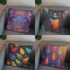 2D Colorful Beetle Geometric Pattern Throw Pillow Pattern Cushion Cover Suitable For Sofa Bedroom Car Pillow Cover