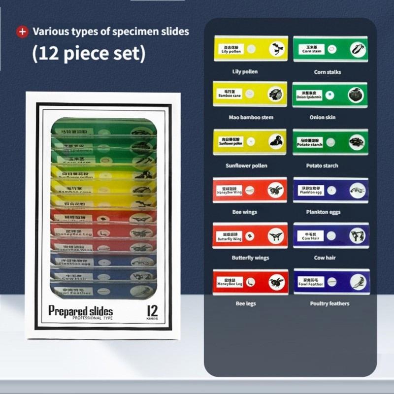 Children Educational Microscope Portable Design with 10X 30X 60X Magnification and Phone Clip for Classroom Learning