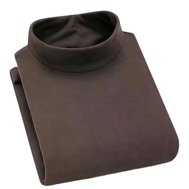 Erkaklar uchun nemis termal baxmal uzun qisma ko'ylagi - Ikki tomonlama tukli, bir rangli, yarim baland yoqali, kuz va qish uchun ideal.