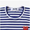 Comme Des Gar Ons Long Sleeve T shirT Red hearT sTripe Ax T164 051