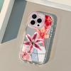 Three Red Hibiscus Flowers Fashion Mirror Phone Case For iPhone 17 16 15 14 13 12 11 Pro Max 7 8 Plus XR X XS Max 16E 17E Cover