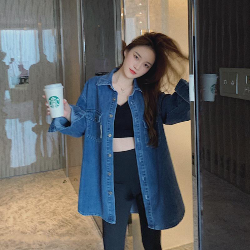 Layered Denim Jacket: Women's Loose Slim Fit, Trendy Korean Style, Spring/Autumn 2022