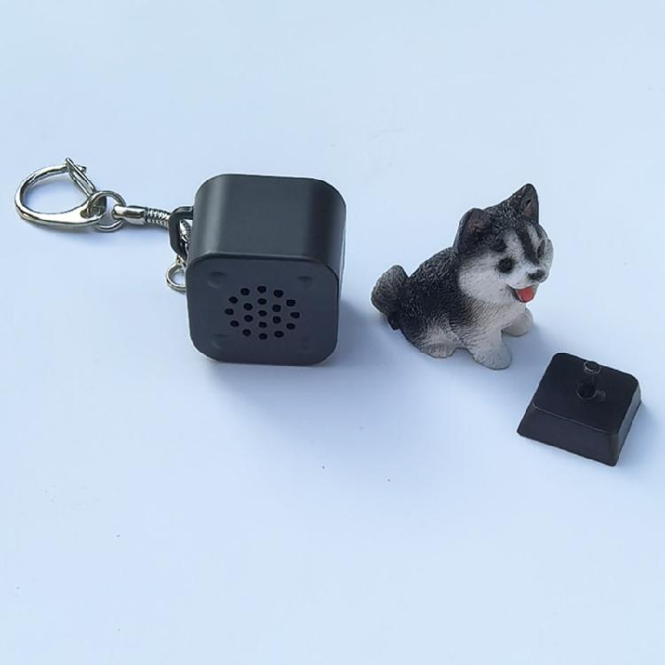 Auditory Visual Stress Reliever Keychain Glowing Animal Squeeze Toy For Key Organization ABS Sturdy Daily Companion