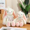 Cute Sweet Flower Skirt Little Rabbit Doll Plush Toy Dress Little White Rabbit Doll Girl Comforting Rag Doll