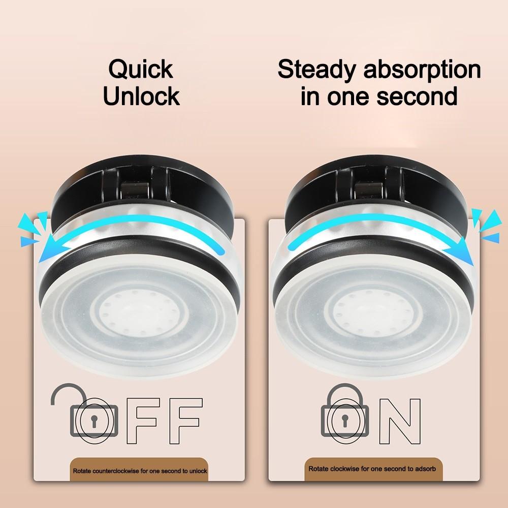 360° Rotation Extension Magnetic Phone Holder with One-Step Lock Mobile Phone Bracket  Work