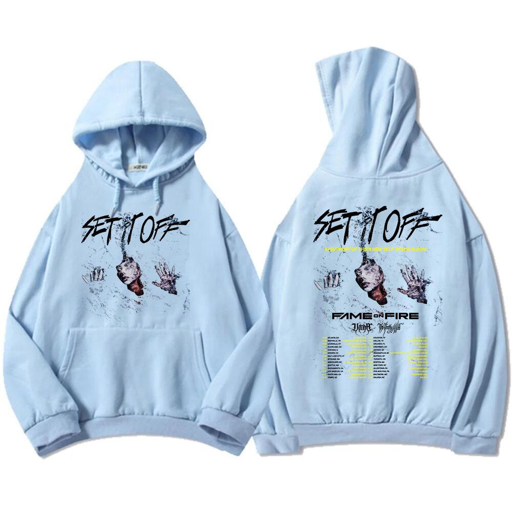 Set It Off: The Self Titled Tour Hoodies Fashion Rock Band Grunge Sweatshirt Unisex Streetwear Hip Hop  Men Sudaderas Print Tops