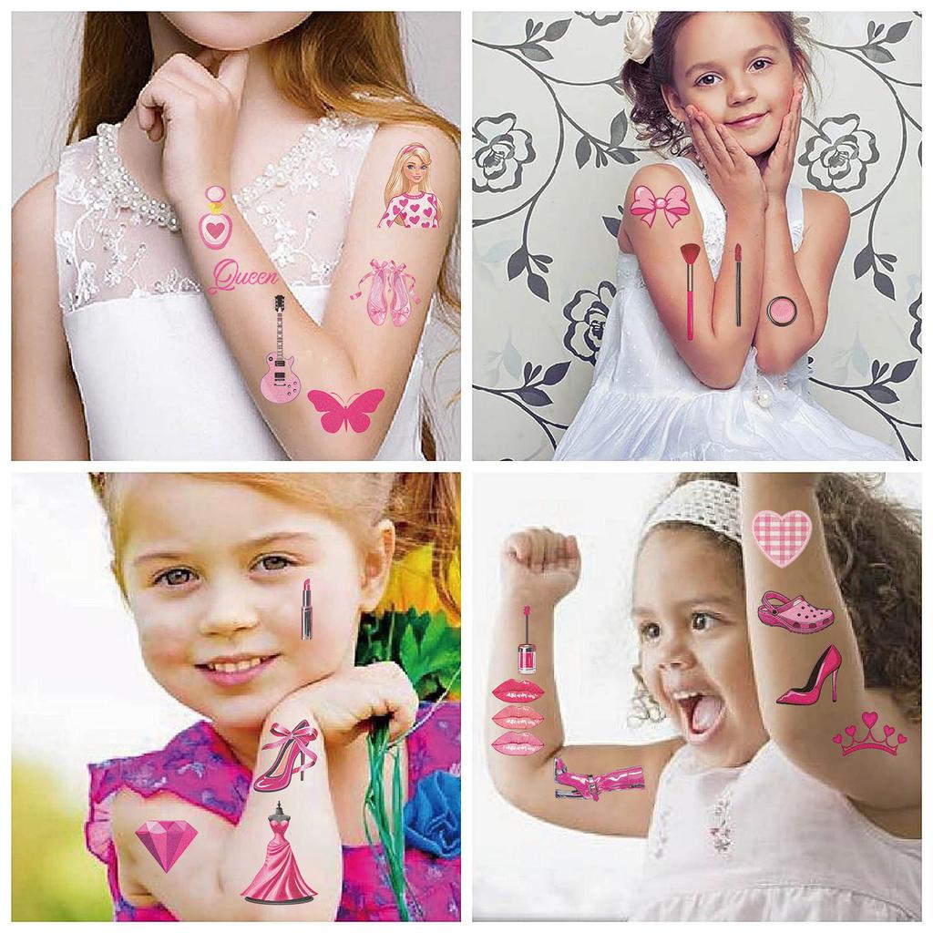 New Pink Girl Party Tattoo Stickers Waterproof Party Party Gift Funny Face Stickers