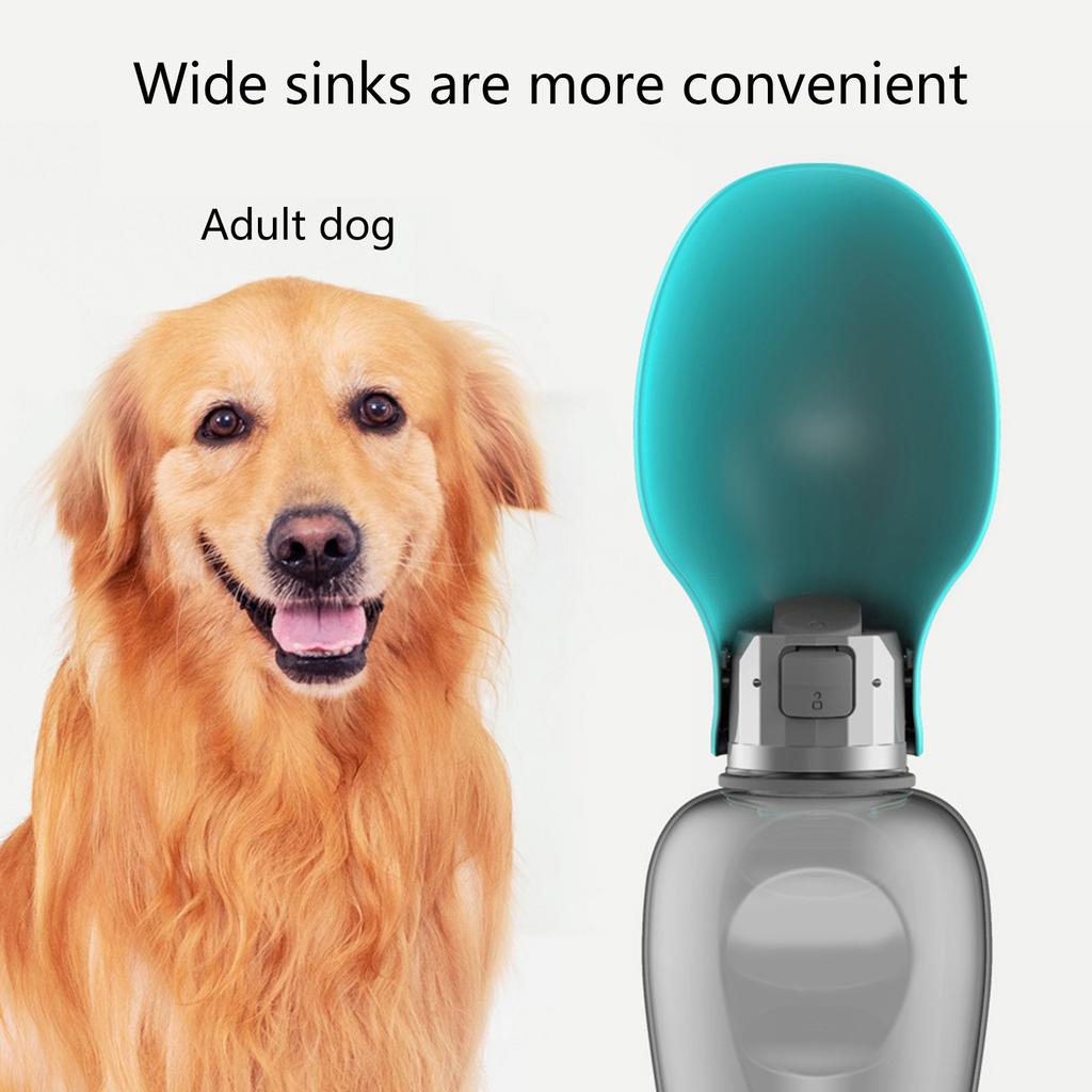 Dog Travel Water Bottle with Bowl for Outdoor Walking Traveling Hiking 27oz