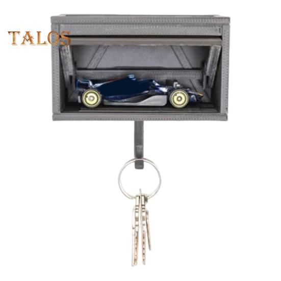 Wall Mount Key Holder Car Garage with Opening Door Easy Installation 3D Key Holder Storage Rack for Entryway