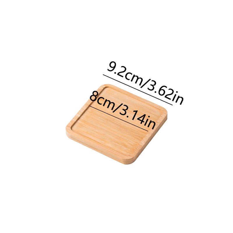 Wooden Tray Multi Bamboo Multi Shape Wooden Holder Pot Tray Coffee Coaster Home Garden Decor Photography Props