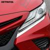For Toyota Camry SE XSE TRD 2018      Stainless Steel Head Light Lamp Eyelid Eyebrow Accessories Car Styling