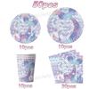 Mermaid Birthday Party Decorations Tableware Plate Cup Napkin Balloon Hanging Banner Party Decor Girl Favor Baby Shower Supplies