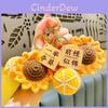 Adorable Plush Crochet Sunflower Keychain Unique Gift For Friends And Family