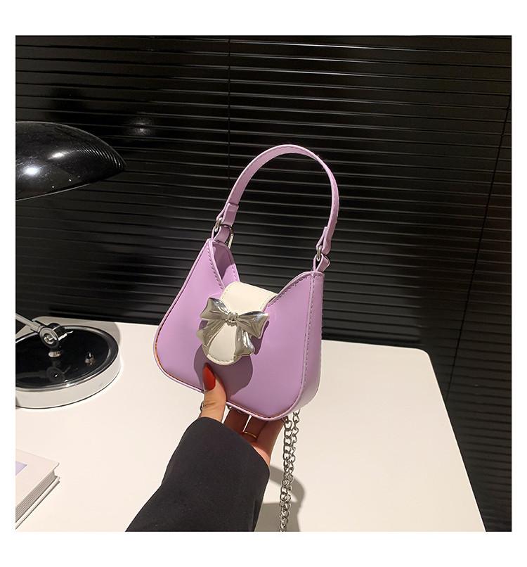 Stylish Pu Bowknot Saddle Handbag For Women Versatile For Casual Commuting